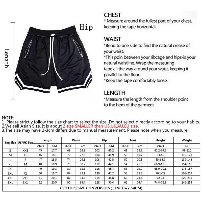 Men's Summer Running Shorts - Solid Colors