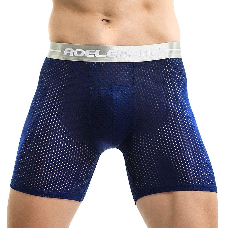 Men Ice Silk Running Sports Shorts