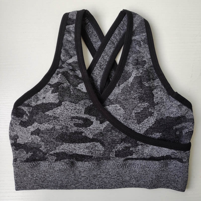 Women Camo Seamless Sports Bra Seamless Sports Bra