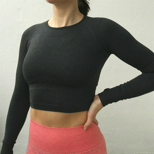 Seamless Long Sleeve Top Sportswear for Women