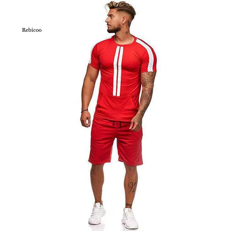 Summer Men Sport Shirt/Shorts Set