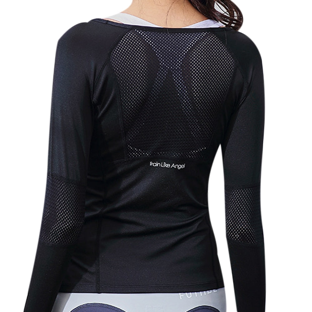 Women's Knit Sportswear Shirt for Fitness, Run, Gym, Yoga