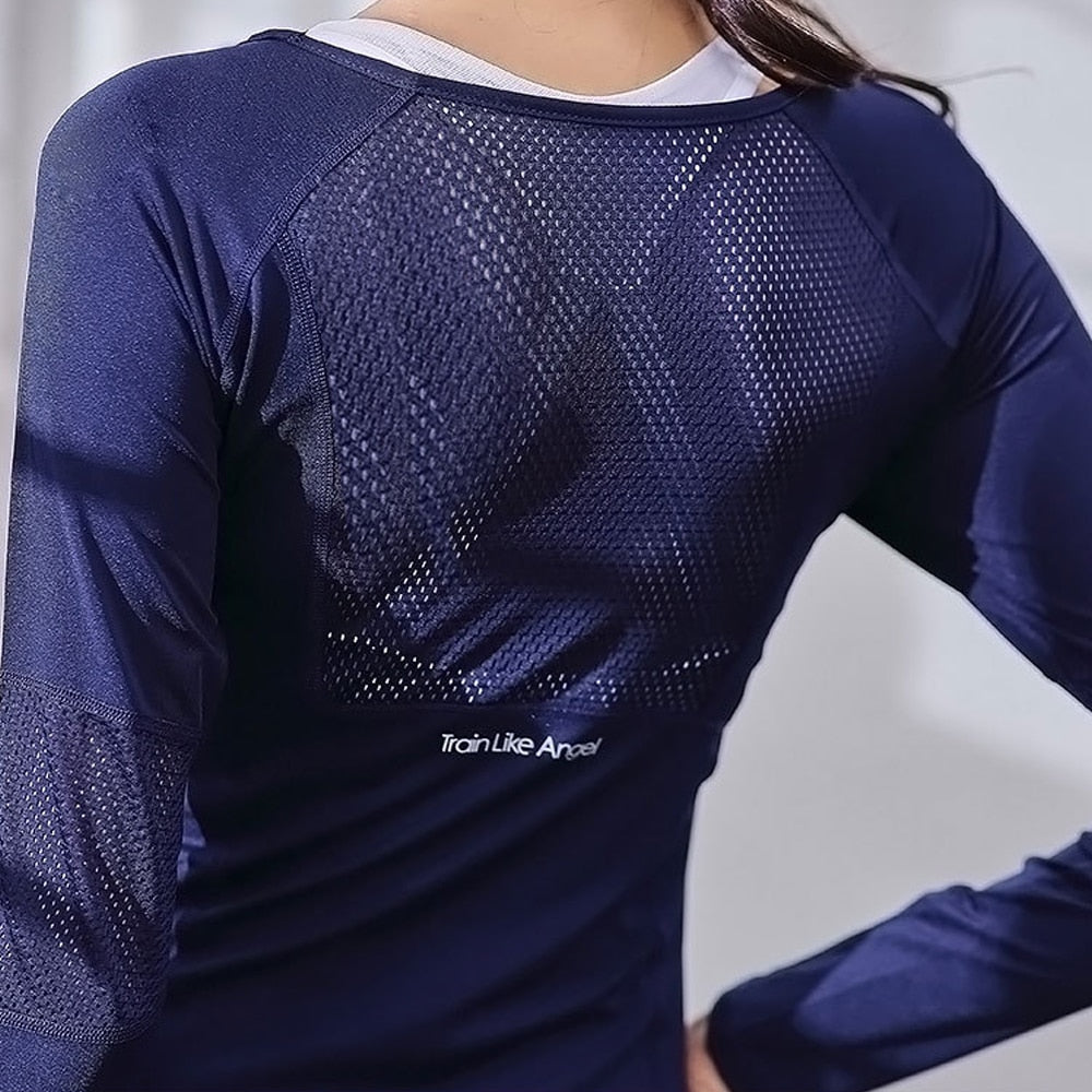 Women's Knit Sportswear Shirt for Fitness, Run, Gym, Yoga