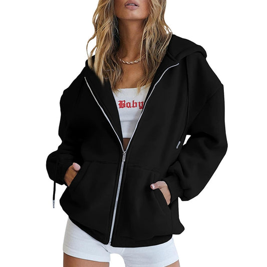 Women's Sports Spring Hoodie with Zipper